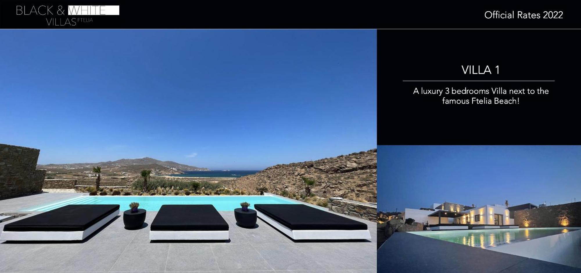 Black And White Villas Ftelia - Mykonos Mykonos Town Exterior photo