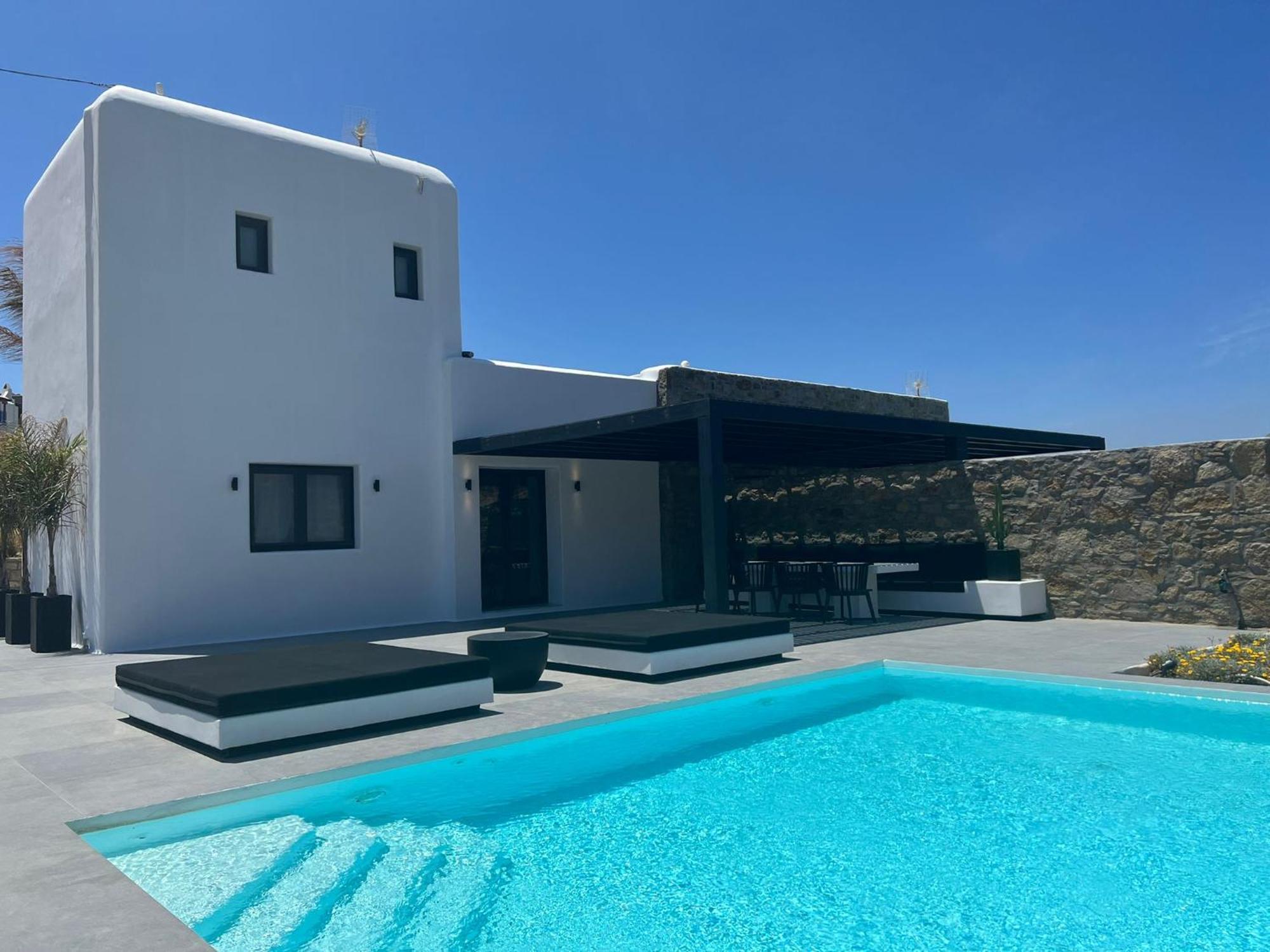 Black And White Villas Ftelia - Mykonos Mykonos Town Exterior photo